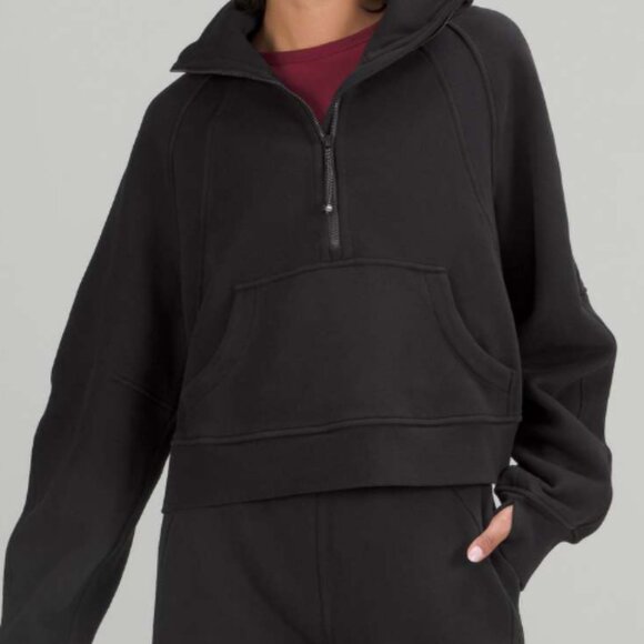 lululemon athletica Jackets & Blazers - Lululemon Scuba Oversized Funnel Neck Shirt Black
